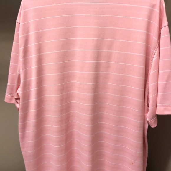 Pink and white striped Nike Golf Polo Shirt - Picture 5 of 6